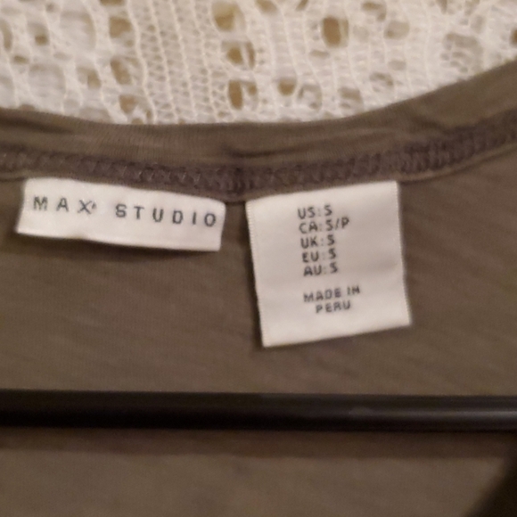 4/$20 Max Studio army green top sz S - Picture 8 of 13